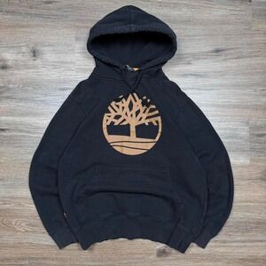 black distressed timberland workwear hoodie